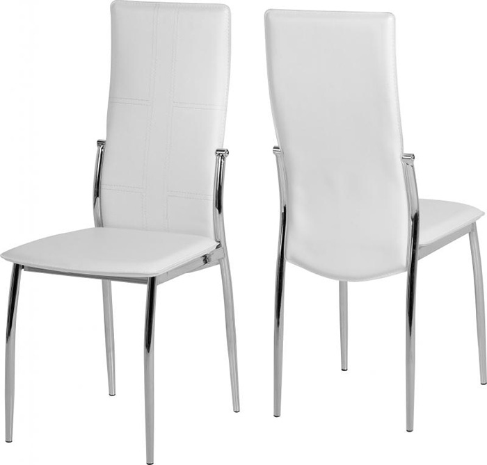 Berkley Chair in White Faux Leather